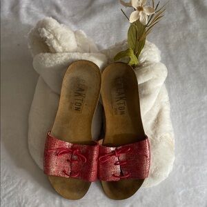 Plakton Red Slide Sandals